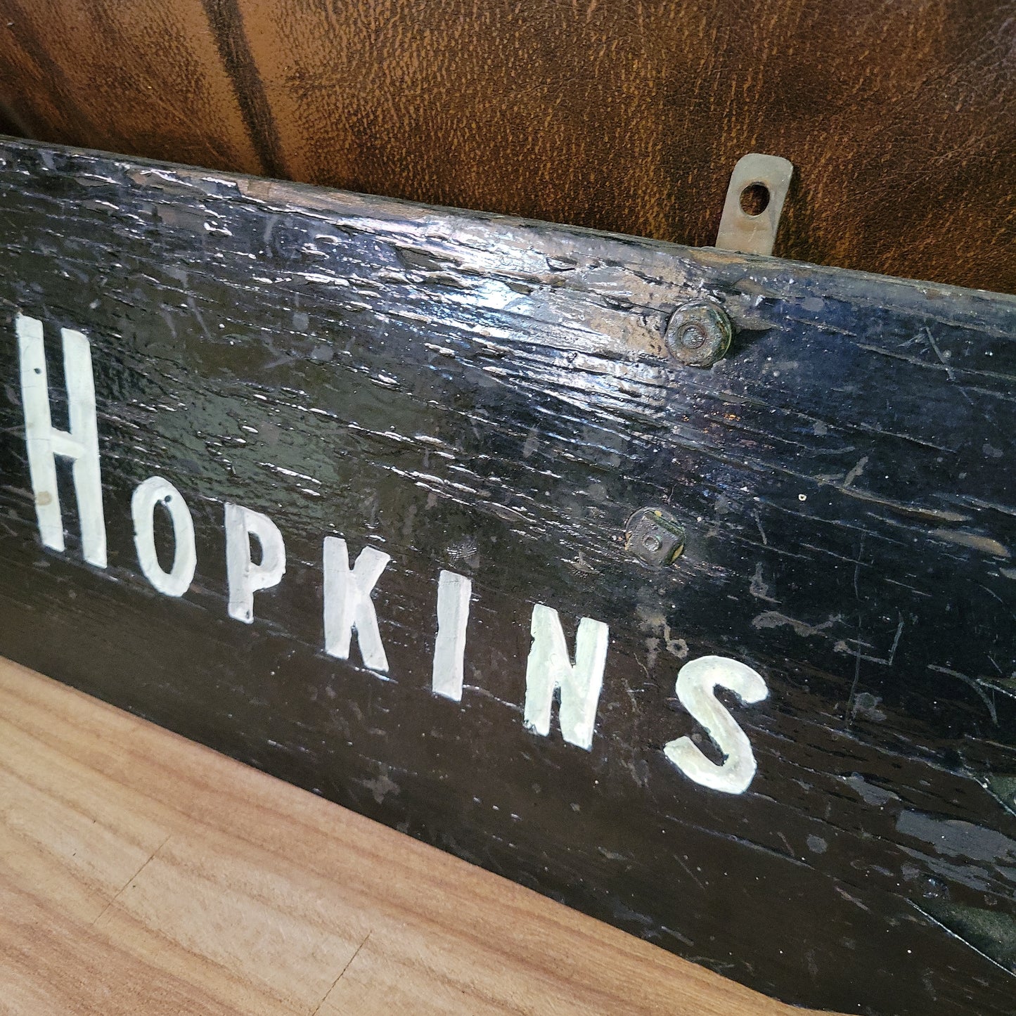Salvaged C.S. Hopkins Sign