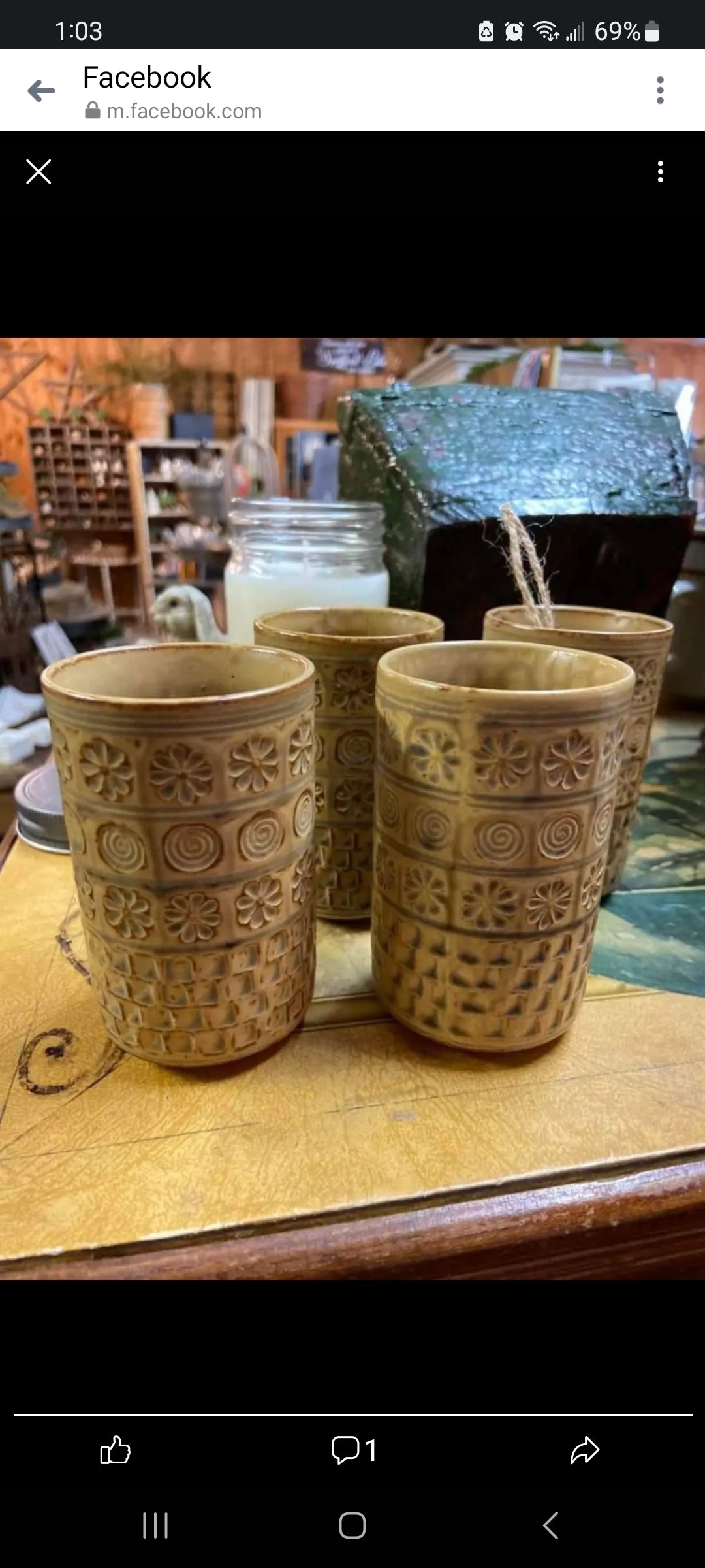 Set of 4 Vintage cups